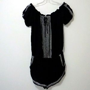 Black and white romper